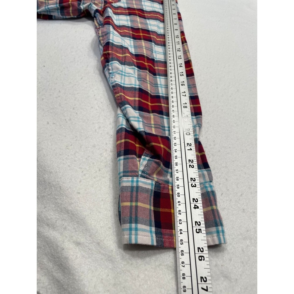 Lands End Men's Sail Rigger Oxford Shirt XL Plaid Traditional Fit Long Sleeve - Picture 11 of 11